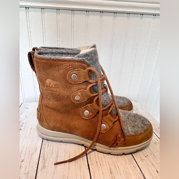 Sorel Women's Explorer II Joan Felt Waterproof Boot Tawny Buff Moonstone.Size 8 - Picture 7 of 13